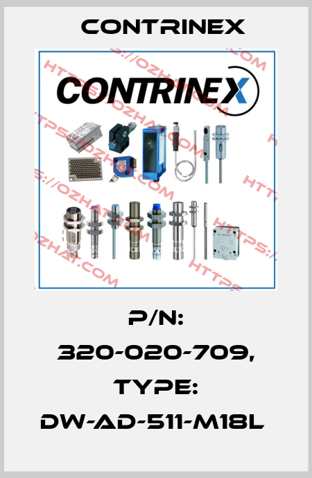 P/N: 320-020-709, Type: DW-AD-511-M18L  Contrinex