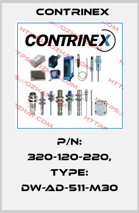 p/n: 320-120-220, Type: DW-AD-511-M30 Contrinex