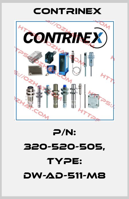p/n: 320-520-505, Type: DW-AD-511-M8 Contrinex