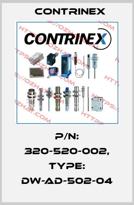 p/n: 320-520-002, Type: DW-AD-502-04 Contrinex