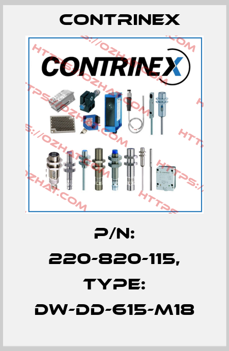 p/n: 220-820-115, Type: DW-DD-615-M18 Contrinex