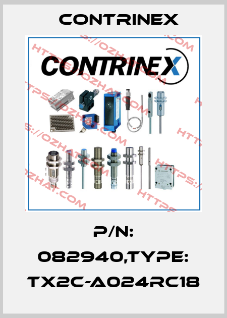 P/N: 082940,Type: TX2C-A024RC18 Contrinex