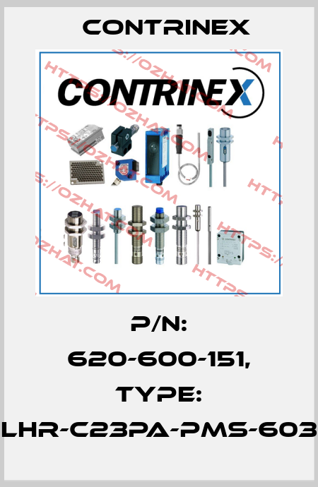 p/n: 620-600-151, Type: LHR-C23PA-PMS-603 Contrinex