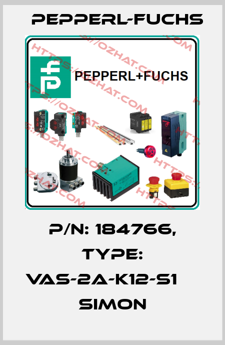 p/n: 184766, Type: VAS-2A-K12-S1            SIMON Pepperl-Fuchs