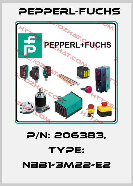 p/n: 206383, Type: NBB1-3M22-E2 Pepperl-Fuchs
