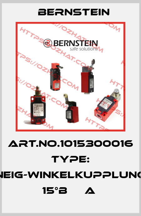 Art.No.1015300016 Type: NEIG-WINKELKUPPLUNG 15°B     A  Bernstein