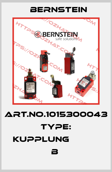 Art.No.1015300043 Type: KUPPLUNG                     B  Bernstein