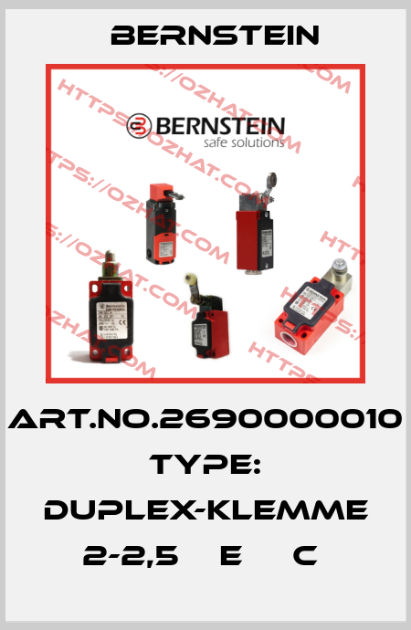 Art.No.2690000010 Type: DUPLEX-KLEMME 2-2,5    E     C  Bernstein