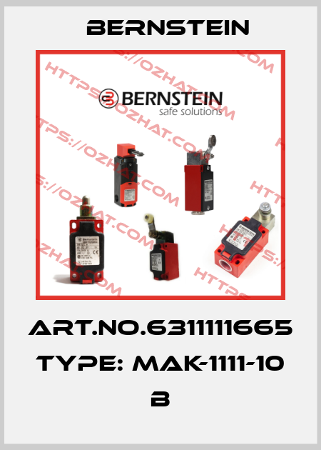 Art.No.6311111665 Type: MAK-1111-10                  B Bernstein