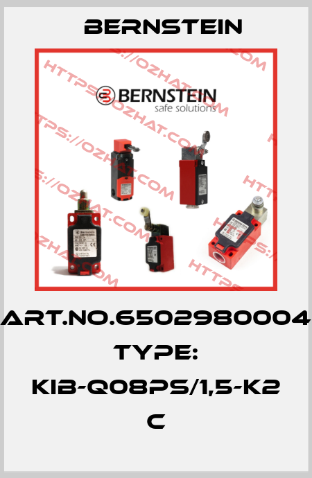 Art.No.6502980004 Type: KIB-Q08PS/1,5-K2             C Bernstein