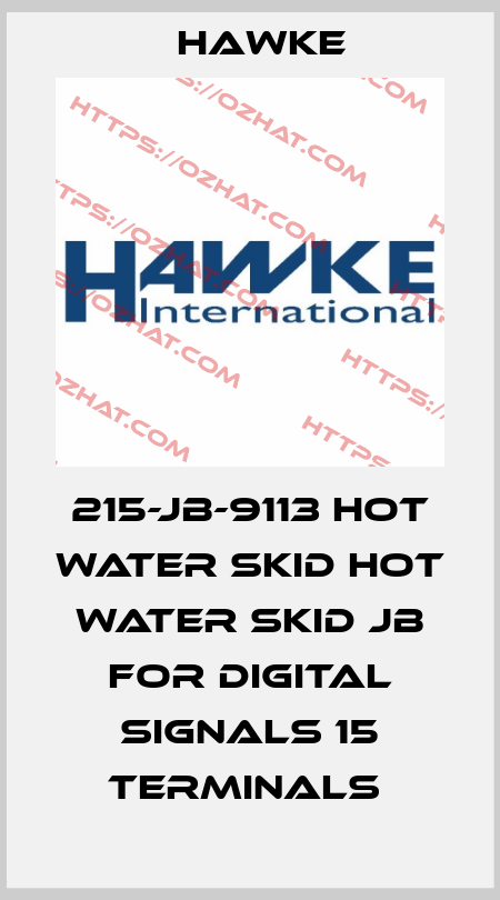 215-JB-9113 HOT WATER SKID HOT WATER SKID JB FOR DIGITAL SIGNALS 15 TERMINALS  Hawke