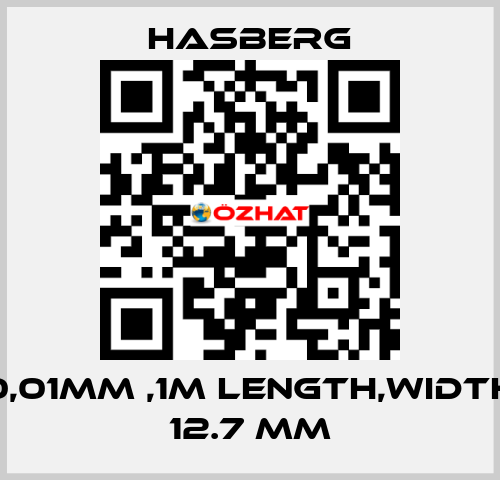 0,01MM ,1M LENGTH,WIDTH 12.7 MM Hasberg