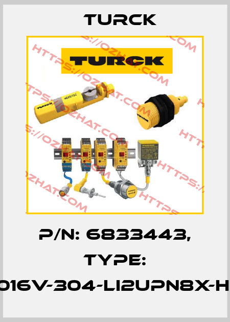 P/N: 6833443, Type: PS016V-304-LI2UPN8X-H1141 Turck