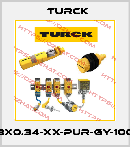 CABLE3X0.34-XX-PUR-GY-100M/TXG Turck