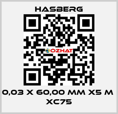 0,03 X 60,00 MM X5 M  XC75  Hasberg