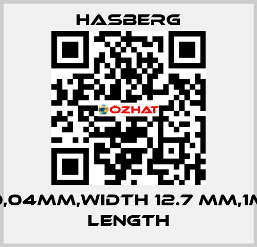 0,04MM,WIDTH 12.7 MM,1M LENGTH Hasberg