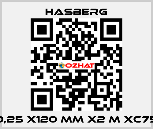 0,25 X120 MM X2 M XC75 Hasberg