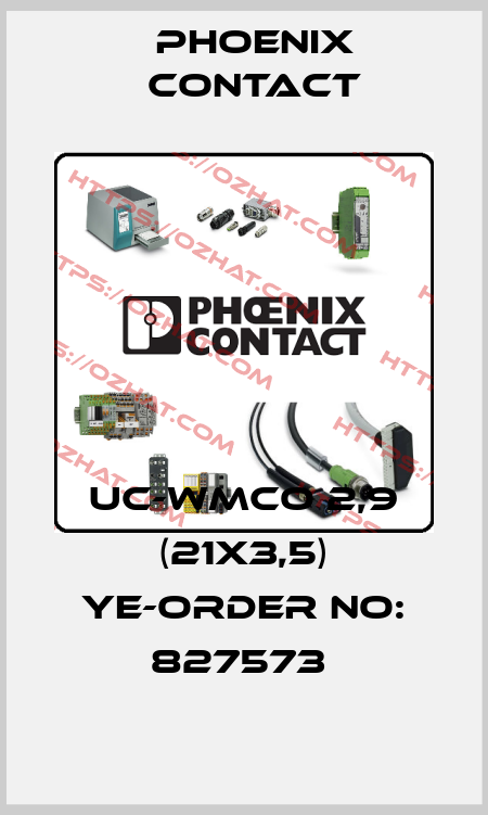 UC-WMCO 2,9 (21X3,5) YE-ORDER NO: 827573  Phoenix Contact