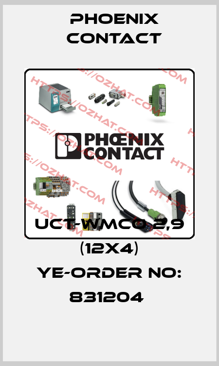 UCT-WMCO 2,9 (12X4) YE-ORDER NO: 831204  Phoenix Contact