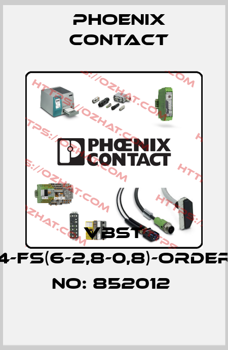 VBST 4-FS(6-2,8-0,8)-ORDER NO: 852012  Phoenix Contact