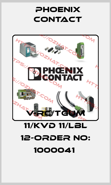 V-RC/TGUM 11/KVD 11/LBL 12-ORDER NO: 1000041  Phoenix Contact