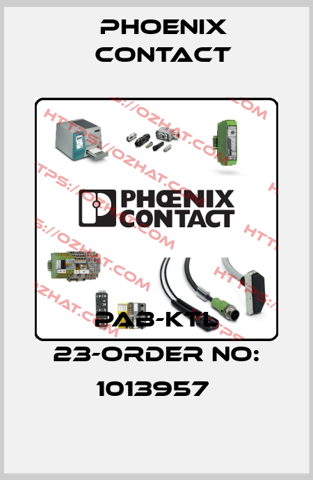 PAB-KTL 23-ORDER NO: 1013957  Phoenix Contact