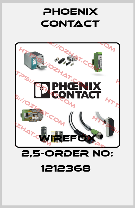 WIREFOX 2,5-ORDER NO: 1212368  Phoenix Contact