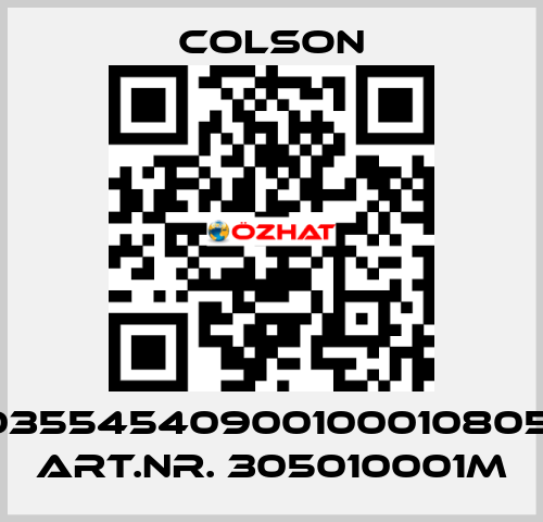 03554540900100010805  ART.NR. 305010001M Colson