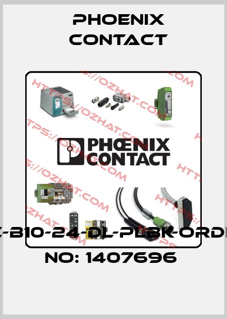 HC-B10-24-DL-PLBK-ORDER NO: 1407696  Phoenix Contact