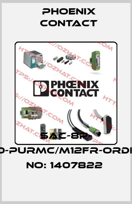 SAC-8P- 5,0-PURMC/M12FR-ORDER NO: 1407822  Phoenix Contact