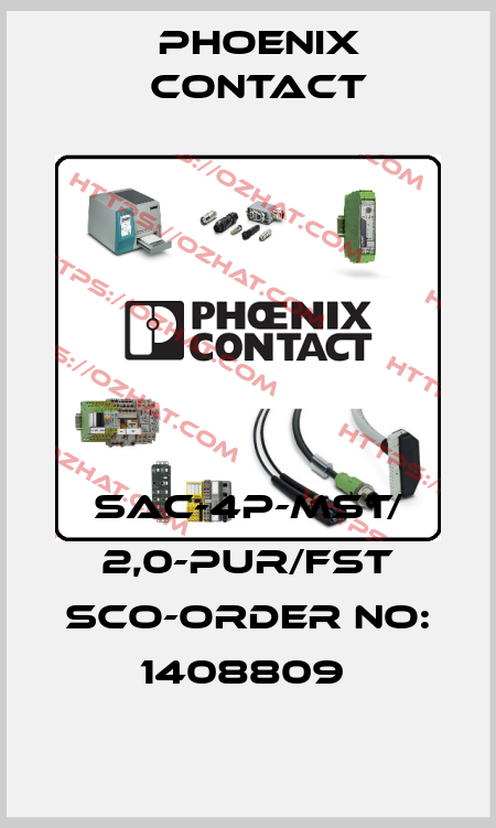 SAC-4P-MST/ 2,0-PUR/FST SCO-ORDER NO: 1408809  Phoenix Contact