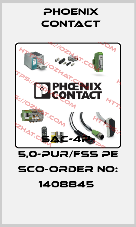 SAC-4P- 5,0-PUR/FSS PE SCO-ORDER NO: 1408845  Phoenix Contact