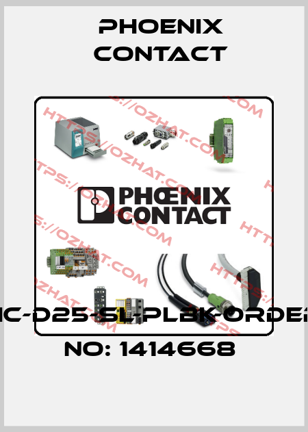 HC-D25-SL-PLBK-ORDER NO: 1414668  Phoenix Contact