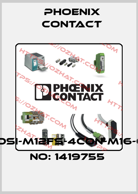 SACC-DSI-M12FS-4CON-M16-ORDER NO: 1419755  Phoenix Contact