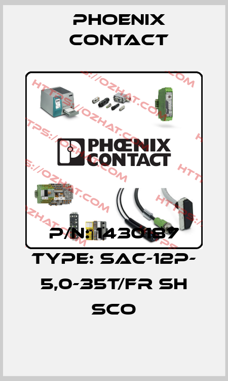 P/N: 1430187 Type: SAC-12P- 5,0-35T/FR SH SCO Phoenix Contact