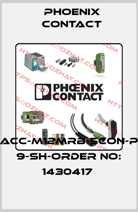 SACC-M12MRB-5CON-PG 9-SH-ORDER NO: 1430417  Phoenix Contact