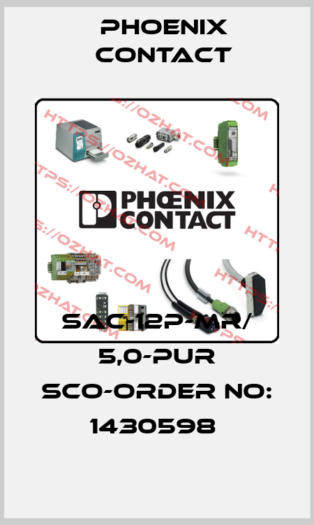 SAC-12P-MR/ 5,0-PUR SCO-ORDER NO: 1430598  Phoenix Contact
