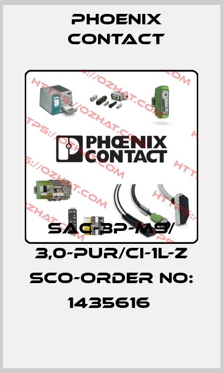 SAC-3P-MS/ 3,0-PUR/CI-1L-Z SCO-ORDER NO: 1435616  Phoenix Contact