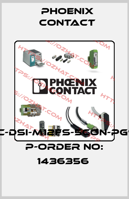 SACC-DSI-M12FS-5CON-PG9/0,5 P-ORDER NO: 1436356  Phoenix Contact
