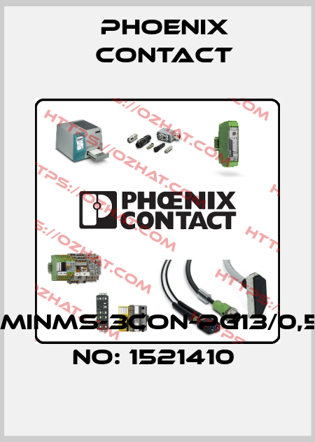 SACC-E-MINMS-3CON-PG13/0,5-ORDER NO: 1521410  Phoenix Contact