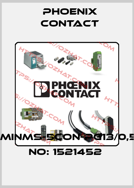 SACC-E-MINMS-5CON-PG13/0,5-ORDER NO: 1521452  Phoenix Contact