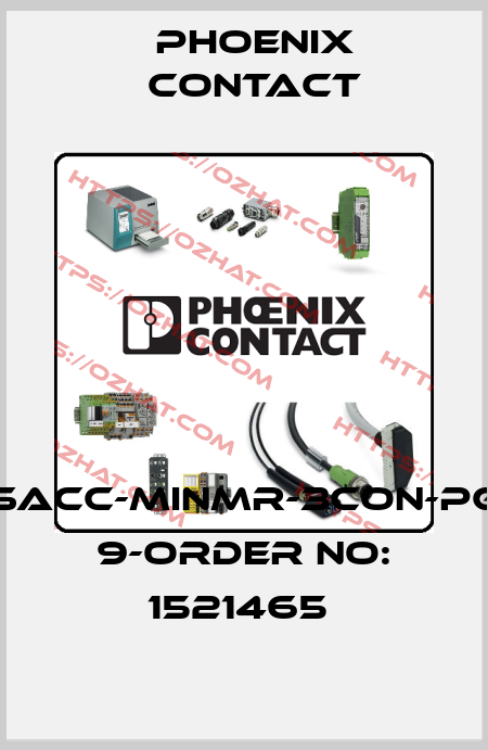 SACC-MINMR-3CON-PG 9-ORDER NO: 1521465  Phoenix Contact