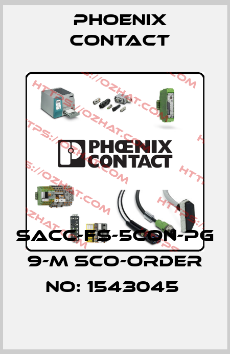SACC-FS-5CON-PG 9-M SCO-ORDER NO: 1543045  Phoenix Contact