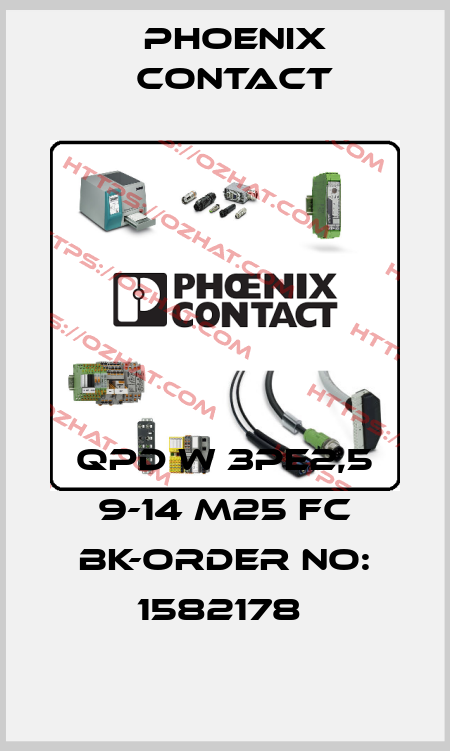 QPD W 3PE2,5 9-14 M25 FC BK-ORDER NO: 1582178  Phoenix Contact