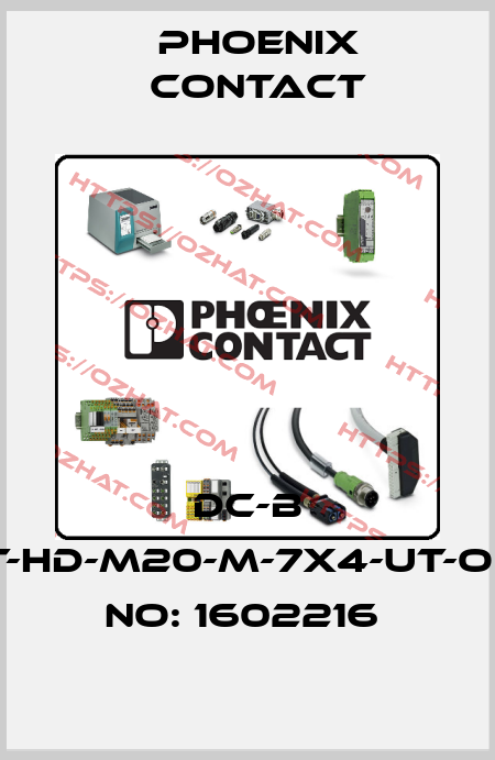 DC-B 6-SET-HD-M20-M-7X4-UT-ORDER NO: 1602216  Phoenix Contact