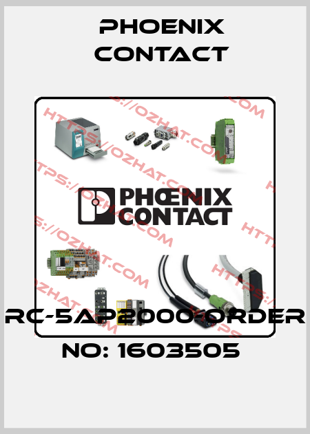 RC-5AP2000-ORDER NO: 1603505  Phoenix Contact