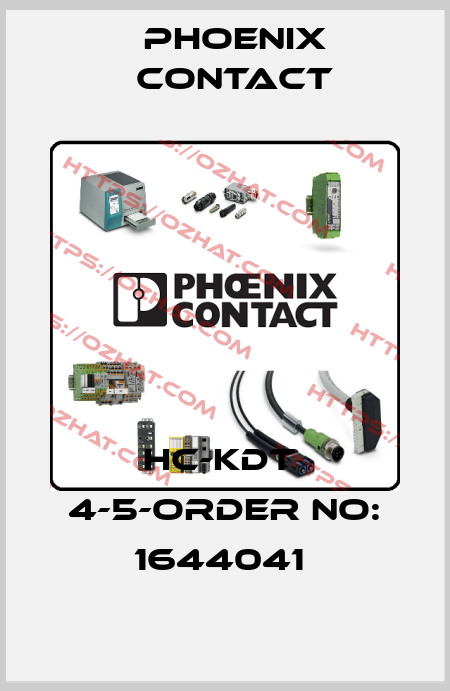 HC-KDT  4-5-ORDER NO: 1644041  Phoenix Contact