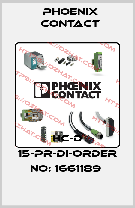 HC-D 15-PR-DI-ORDER NO: 1661189  Phoenix Contact