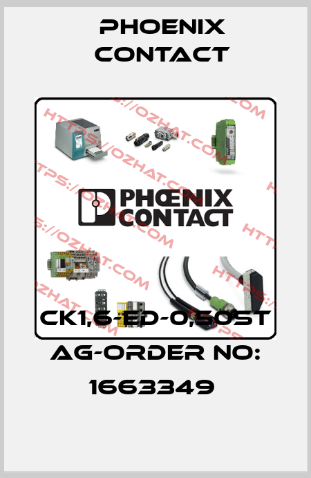 CK1,6-ED-0,50ST AG-ORDER NO: 1663349  Phoenix Contact