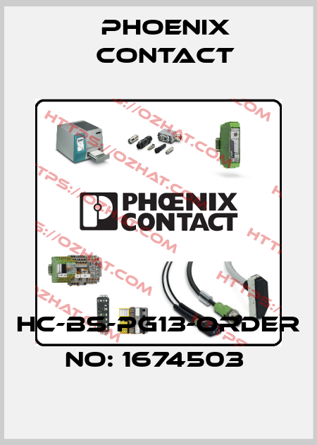 HC-BS-PG13-ORDER NO: 1674503  Phoenix Contact